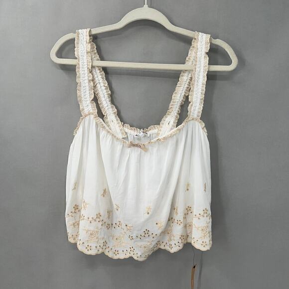 Reformation Paige Top Blouse Womens Large Cottagecore Boho Swiftie Whimsical - Picture 3 of 12